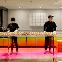 Yota Kakuda Uses Graduated Colored Acrylic Surfaces in Tokyo Cheese Tart Store