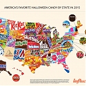 US Map Of Each State's Favorite Halloween Candy 2015