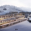 BIG's Hotel Design Will Let Guests Ski Down Its Zigzagging Roof
