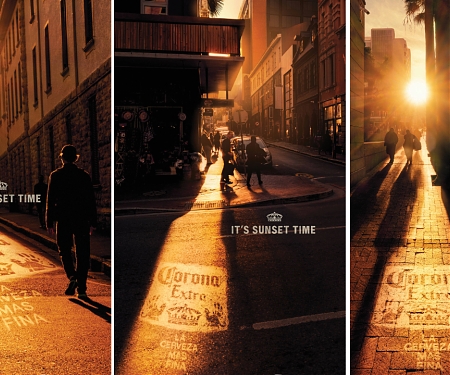 Corona Turns Sunset Shadows Into A Giant Beer Bottle 'Posters'