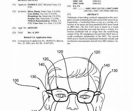 (Patent) Google’s AR Mapping Patent Could Unlock Low-Power Smart Glasses
