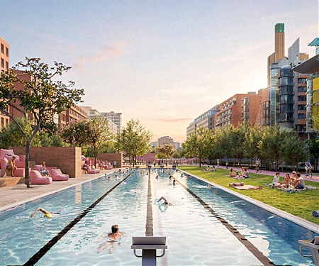 Kinzo Proposes 100-Meter Swimming Lane Through The Heart Of Berlin