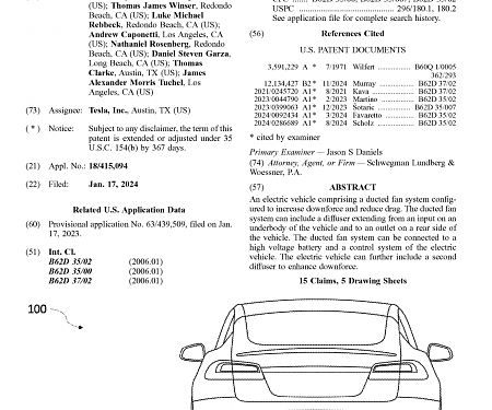 (Patent) Tesla Files Patent for Underbody Fan System to Boost Grip and Reduce Drag