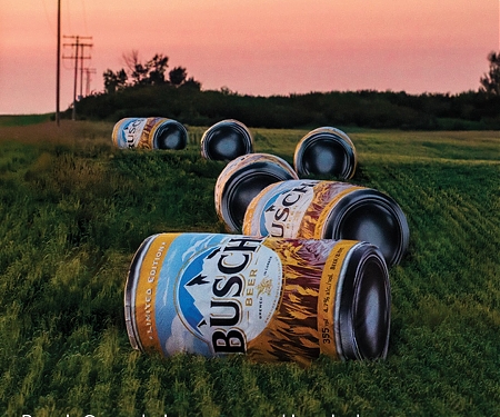 Busch Turns Hay Bales Into Beer Billboards