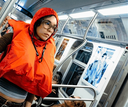 This Tote Bag Turns Into A Life Jacket Just In Case The Subway Floods