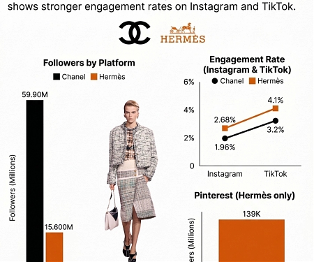 Chanel vs Hermes - Social Engagment Comparison