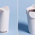 An Ergonomic Paper Cup That Folds Into Itself to Create a Spill-proof Lid - Unocup