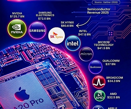Global Chip Giants Battle for Dominance as AI Boom Reshapes 2025 Revenue Rankings