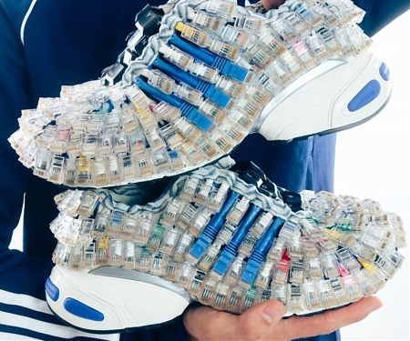 Recycled Cables Transform This Pair of Adidas Sneakers Into a One-of-One Design